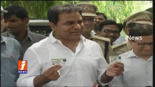 Watch Telangana Minister KTR Visits RTO Office For International License Hyderabad iNews Video