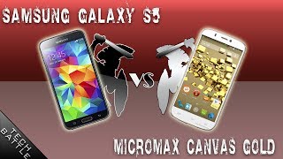 Watch Micromax Canvas GOLD V/s Samsung Galaxy S5 [Epic TechBattle] Video