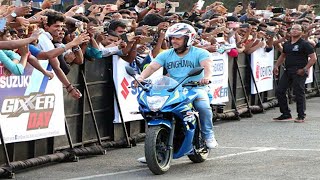 Watch Salman Khan performs bike STUNTS on Mumbai Road Video
