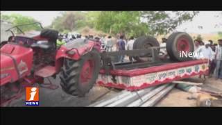 Watch Three workers Killed as Tractor overturns in Adilabad Telangana iNews Video