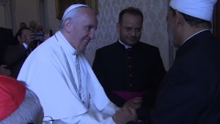 Watch Raw: Pope Embraces Al-Azhar Imam Video