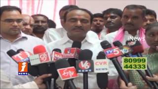 Watch Etela Rajender visits Kondagattu Anjanna Swamy temple Karimnagar iNews Video