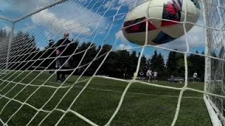 Watch AP Sportswriter Tries Goalkeeping Against Pros Video