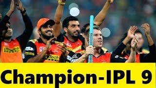 Watch IPL Final 2016 - RCB vs SRH - SRH Won By 8 Runs - Full match Video