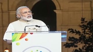 Watch Modi's speech at India Gate evokes mixed response Video
