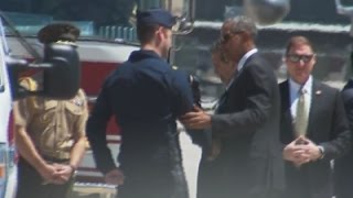 Watch Obama Meets with Pilot From Crashed Thunderbird Video
