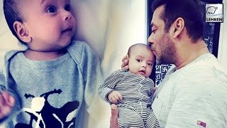 Watch Awww! Salman Khan KISSING Nephew Ahil Video