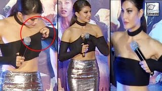 Watch Jacqueline Fernandez's DISASTROUS Dress At Dishoom Trailer Launch Video