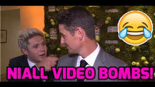 Watch 1D's Niall Horan photobombs Justin Rose talking about the EU Video
