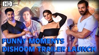 Watch Funny Moments | Dishoom Trailer  | John Abraham, Varun Dhawan, Jacqueline Fernandez & Akshaye Khanna Video
