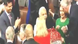Watch Prime Minister Narendra Modi welcomed with a thunderous applause by US Congress leaders Video