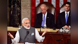 Watch PM Modi jokes about harmony in US Congress, compares with Rajya Sabha | Oneindia News Video