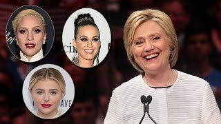 Watch Celebrities React To Hillary Clinton's Democratic Presidential Nomination Video
