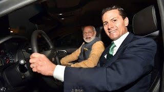 Watch Unlikely in India but Mexico Prez drives Modi to dine Video