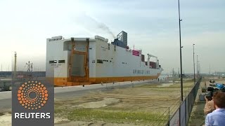 Watch Belgium opens world's biggest lock Video