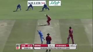 Watch India vs Zimbabwe Jasprit bumrah 4-28 destroy zimbabwe batting. Video