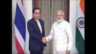 Watch Narendra modi with Thailand PM Prayut Chan-o-cha Video