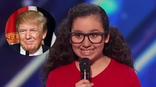 Watch 13 Year-Old America's Got Talent Contestant Wins Over The Audience With Trump Joke Video