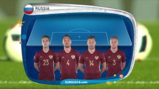 Watch Russia line-up v Wales: UEFA EURO 2016 Video