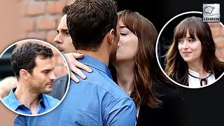 Watch Fifty Shades Darker: Dakota Johnson & Jamie Dornan KISS On Set!! Video