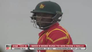 Watch India vs Zimbave 3rd T20 2016 last Inida win by 3 run|Kedar Jhadav 58 Video
