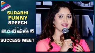 Watch Surabhi Calls Herself a Barbie Doll | Nani Gentleman Movie Success Meet | Nivetha | Telugu Filmnagar Video