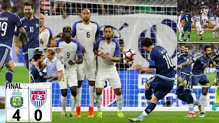 Watch Argentina vs USA 4-0 and Full Match Copa America 2016 (Messi fantastic free kick goal) Video