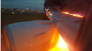 Watch Singapore Airlines Plane Emergency Landing Fire Fighting Changi Video