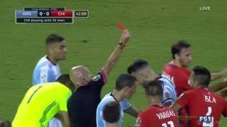 Watch Marcos Rojo Red Card - Argentina vs Chile - 2016 Copa America FINAL - June 26, 2016 Video