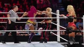 Watch Sasha Banks & Paige vs. Charlotte & Dana Brooke: Raw, June 27, 2016 Video