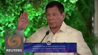 Watch Duterte sworn in as Philippines president Video