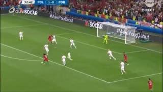 Watch Pologne-Portugal 1-1 but de Renato Sanches UEFA Euro 2016 Video