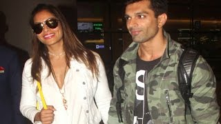 Watch Bipasha Basu & Karan Singh Grover CLICKED at Mumbai Airport Video