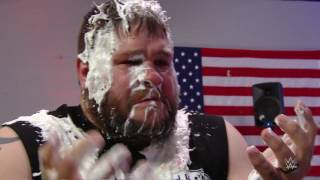 Watch Kevin Owens gets a pie in the face Video