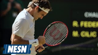 Watch Federer Sets Wimbledon Records On Way To Semifinals Video