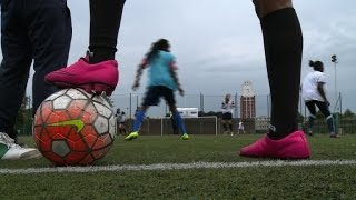 Watch French girls face obstacles on road to soccer success Video