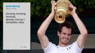 Watch Twitter reacts to Andy Murray's Wimbledon win Video