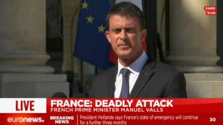 Watch LIVE: French Prime Minister Manuel Valls comments on Nice attacks Video