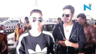 Watch Cute! Parineeti and Varun match their airport outfits Video