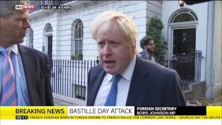 Watch Foreign Secretary Boris Johnson On Nice Video