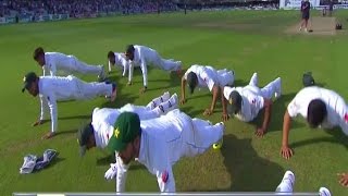 Watch Pakistan TEAM press ups celebration on Lord's turf 2016 Video