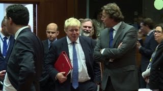 Watch Boris Johnson attends first Brussels foreign ministers' meeting Video