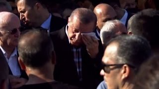 Watch Erdogan breaks down in tears for friend killed in coup Video