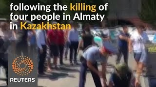 Watch Suspected Islamist militants kill five in Kazakhstan's biggest city Video