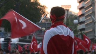 Watch Hundreds of Erdogan supporters rally in Ankara Video