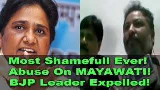 Watch Mayabati abused : What BJP's Dayashankar Singh exactly Said, Expelled from BJP for abuse Video
