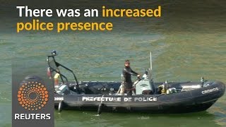 Watch Heavy security at Paris beach festival after Nice attacks Video