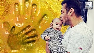 Watch Salman Khan's SPECIAL GIFT To Ahil  Golden Hand Prints Video