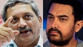 Watch Hinting at Aamir, Parrikar says intolerance remark was 'arrogant' , he must be taught a lesson Video