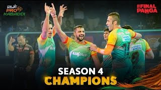 Watch Pro Kabaddi League 2016 Season 4, Final Champions Patna Pirates 37 -29 beat Jaipur Pink Panthers Video
